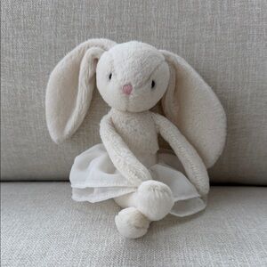 Adorable White Plush Bunny with Skirt